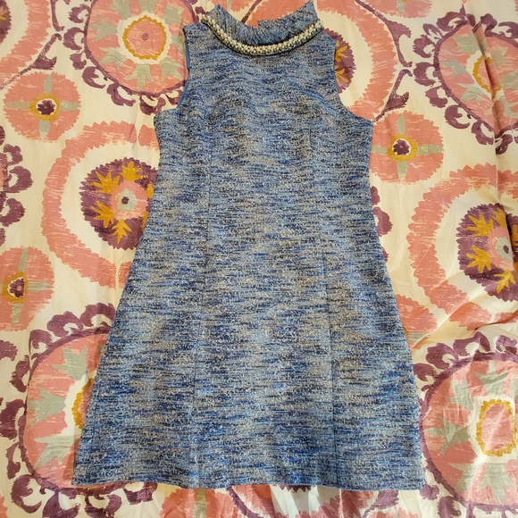 Lilly Pulitzer Blue Tweed Textured Mini Dress - Picture 2 of 7